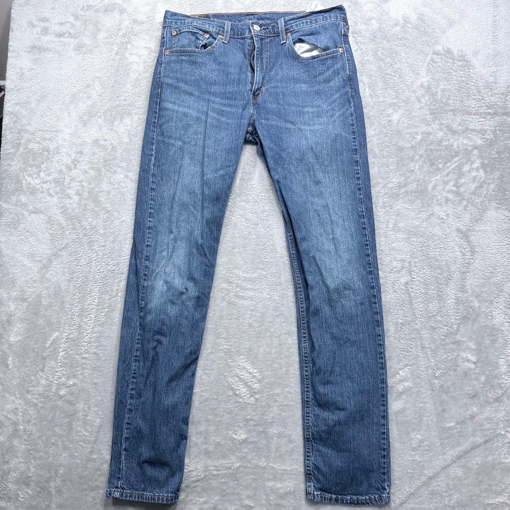 Levi's 502 Taper Jeans Mens 32x34 Blue Medium Wash Stretch Denim Regular Fit